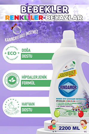 % 100 DOĞAL BİTKİSEL BEBEK SIVI ÇAMAŞIR DETERJANI ORGANİK LAVANTA YAĞLI-KENDİNDEN YUMUŞATICILI