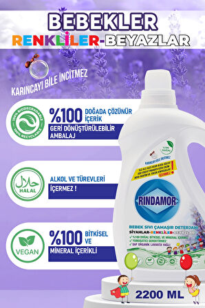 % 100 DOĞAL BİTKİSEL BEBEK SIVI ÇAMAŞIR DETERJANI ORGANİK LAVANTA YAĞLI-KENDİNDEN YUMUŞATICILI