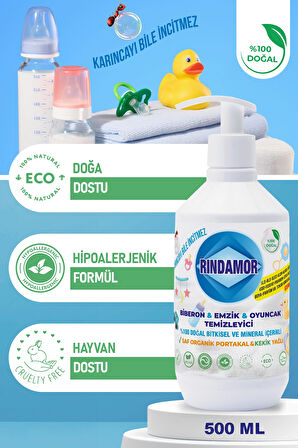   % 100 DOĞAL BİTKİSEL BİBERON EMZİK ve OYUNCAK TEMİZLEYİCİ- ORGANİK PORTAKAL&KEKİK YAĞLI