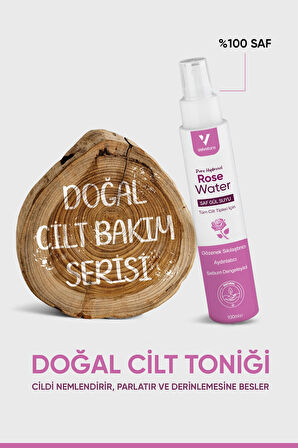 Gül Suyu Gözenek Sıkılaştırıcı Aydınlatıcı Ve Arındırıcı Tonik %100 Doğal Ve Saf 100 ml