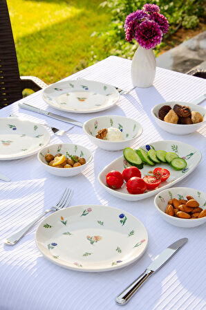 Floral 14 Parça 6 Kişilik Kahvaltı Takımı