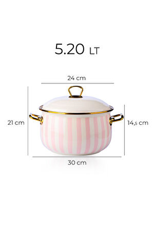 Blush Royale Emaye Derin Tencere 5.20 Lt | 24 cm