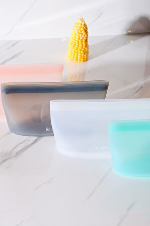 Mood Hava Sızdırmaz Kilitli Silikon Saklama Torbası 450 ml | Şeffaf