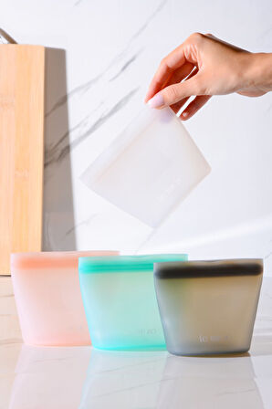 Mood Hava Sızdırmaz Kilitli Silikon Saklama Torbası 250 ml | Şeffaf