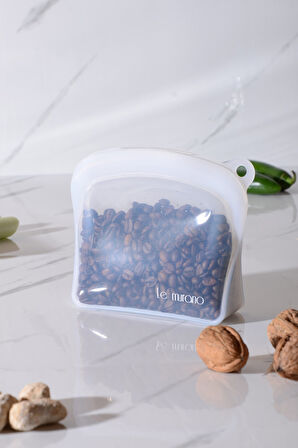 Sheer Hava Sızdırmaz Kilitli Silikon Saklama Torbası 300 ml | Şeffaf