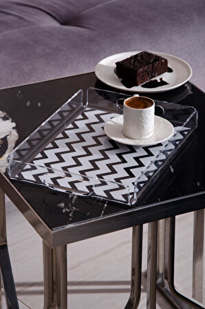 Line Zigzag Pleksi Tepsi M – 31x23 cm