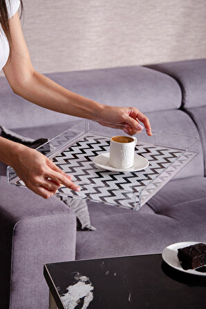 Line Zigzag Pleksi Tepsi L – 40x29,5 cm