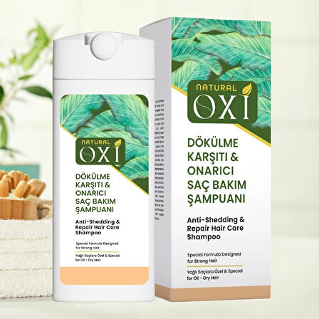 OXİ NATURAL DÖKÜLME KARŞITI YAĞLI SAÇ ŞAMPUANI 300 ML.