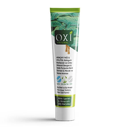 OXİ NATURAL BİTKİ İÇERİKLİ MİNERALLİ DİŞ MACUNU 70 ML.