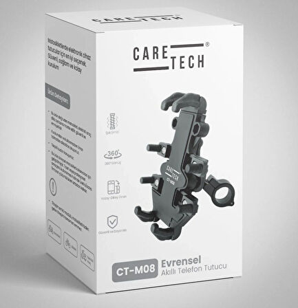 CARETECH CT-M08 TİTREŞİM MODÜLLÜ TELEFON TUTUCU