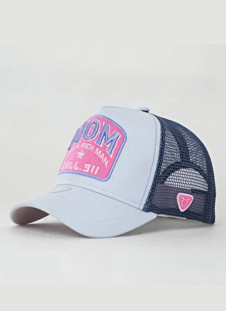 RustandRich Trucker Şapka-Motto Collection Mavi Kadın Şapka