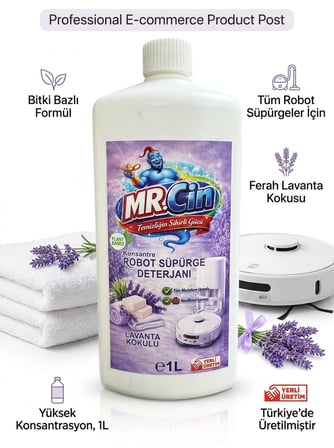 Mr.Cin Robot Süpürge Deterjanı 6 + 2 Avantajlı Set