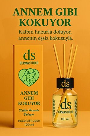 Annem Gibi Kokuyor – Tatlı & Yumuşak Premium Bambu Oda Kokusu, 100 ml