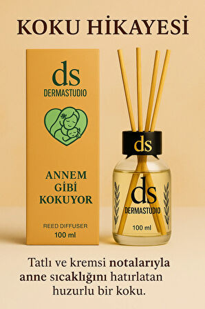 Annem Gibi Kokuyor – Tatlı & Yumuşak Premium Bambu Oda Kokusu, 100 ml