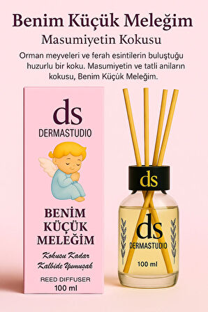 Benim Küçük Meleğim – Pudramsı Bebek Kokusu Premium Bambu Oda Kokusu, 100 ml