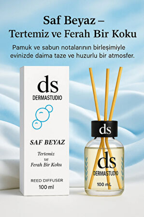 Saf Beyaz – Premium Bambu Oda Kokusu, Sabun ve Pamuk Ferahlığı 100 ml