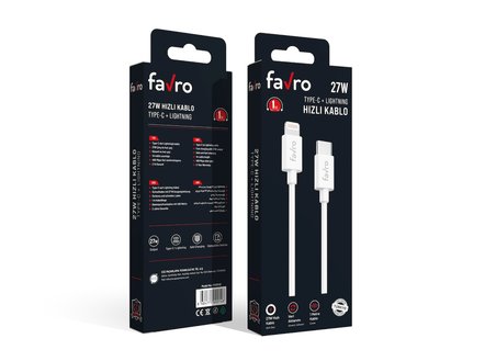 Favro Lightning / Type-C 27W Şarj Kablosu