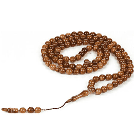 Mucit Home   Kuka Tesbih küre Kesim  99lu 8mm  Orjinal sistemli kuka Ağacı Antibakteriyel Namaz Tesbih