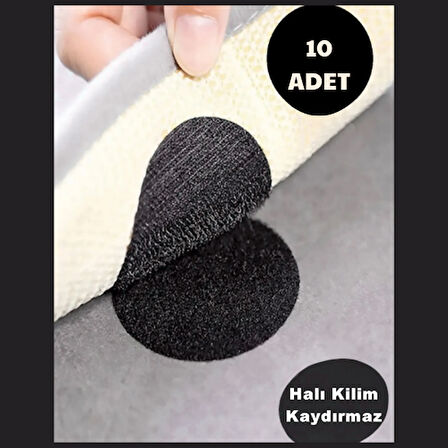 Mucit Home   Halı Kilim Koltuk Örtüsü Kaydırmaz Sabitleyici Cırt Yıkanabilir Kendinden Yapışkanlı Ped 10 ADET