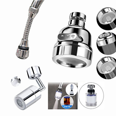 Mucit Home   Tasarruflu Oynar Başlık Tazyikli Eviye  Batarya Ucu 3 Fonksiyonlu Musluk   Başlığı 4 ADET