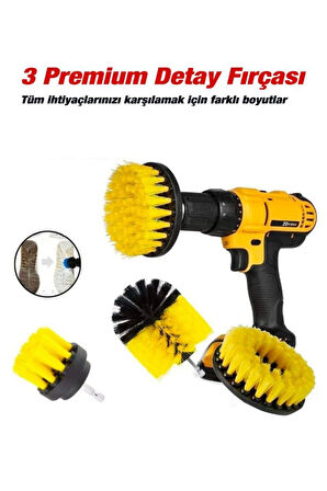 Mucit Home  10 Parça Araç İçi ve Dışı Temizlik Seti – Matkap Uyumlu Fırça ve Püskürtme  Pompası