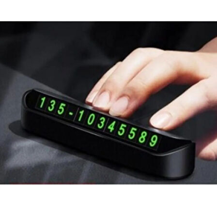 Mucit Home   Araç Parktel Park Numaratörü Ön Cam Için Oto Telefon Numara Kartı Telefon Numaralık Siyah