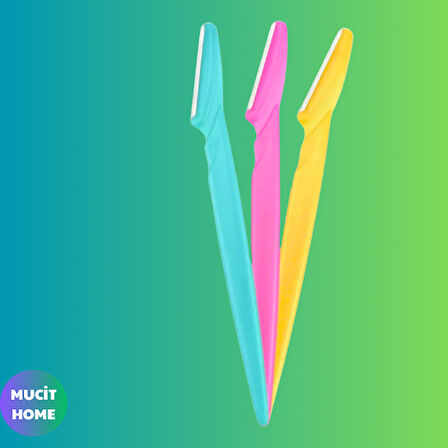 Mucit Home  Kaş Düzeltici Renkli Ustura 3'lü Çelik Set