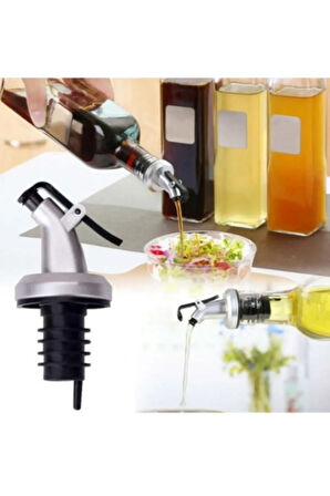 Mucit Home  3 Adet Kapaklı Şişe Ucu Servis Aparatı Damlalık Yağdanlık Tıpa Tapa Mantar