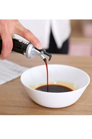 Mucit Home  3 Adet Kapaklı Şişe Ucu Servis Aparatı Damlalık Yağdanlık Tıpa Tapa Mantar