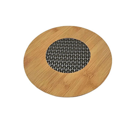 Mucit Home  (1 ADET) Ahşap Bambu Nihale, Çaydanlık Altı Sıcak Tencere Için Ahşap Nihale Altlık Kare Yuvarlak