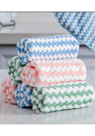 Mucit Home   3 adet Mikrofiber Yumuşak Dokulu 30*30 Cm Mutfak Bezi Leke Tutmaz Koku Yapmaz