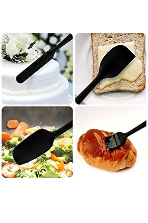 Mucit Home 6 Adet Isıya Dayanıklı Yanmaz Yapışmaz Silikon Spatula Seti