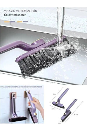 Mucit Home 360 Derece Döner Başlıklı Dar Alan Ölü Köşeler Ve Çatlak Temizlik Fırçası Cımbızlı Detay Temizlik