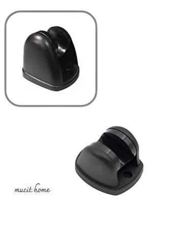 Mucit Home Siyah Mafsal Duş Başlığı Hortum Askısı 