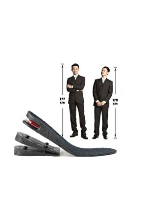 Mucit Home 7 Cm Tam Boy Uzatıcı Tabanlık Hava Yastıklı Boyuzatan Ayakkabı Tabanlığı Gizli Topuk Yükseltici