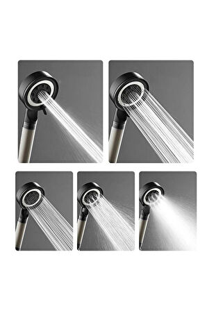 Mucit Home Beyaz Spa Modlu Filtreli Duş Başlığı 5 Fonksiyonlu Duş Fiskiyesi