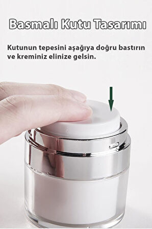 Mucit Home Şeffaf Krem Kutusu Doldurulabilir Pompalı Boş Krem Vücut Yağı Saklama Kutusu Cilt Bakım Seti