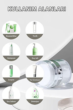 Mucit Home 2 Adet Şeffaf Krem Kutusu Doldurulabilir Pompalı Boş Krem Vücut Yağı Saklama Kutusu Cilt Bakım Seti