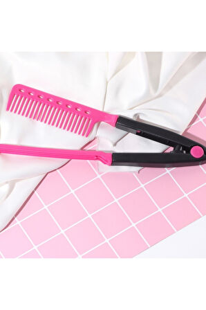 Mucit Home Yıkanabilir Katlanır Saç Düzleştirici Tarak Kuaför Fırça Tarak Saç Şekillendirici