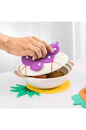 Mucit Home Çok Amaçlı Silikon Nihale Meyve Tasarımlı Isıya Dayanıklı Altlık 1 Adet