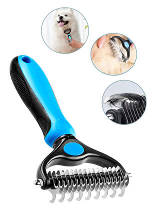 Mucit Home Metal Uçlu Köpek Kedi Uzun Tüy Bakım Tarağı Tüy Topak Kıtık Açıcı Tarak 1 Adet
