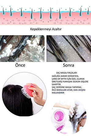Mucit Home 2 adet Arındırıcı Saç Yıkama Şampuan Fırçası Ve Masaj Aleti