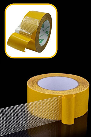 Mucit Home  Fiber Örgülü Güçlendirilmiş Çift Taraflı Bant 5cm x 10 mt 