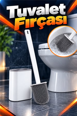 Mucit Home Silikon Tuvalet Fırçası Seti Banyo Klozet Fırçası Bükülebilir Wc Fırçası 