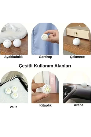 Mucit Home 6 Adet Ayakkabı Koku Giderici Top Seti Pratik Koku Önleyici ve Ferahlatıcı Ayakkabı İçin Top Seti