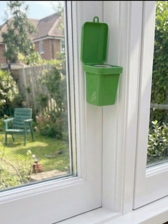 Mucit Home İçi Çelik Dışı Plastik Çöp Kovası Görünümlü Mini Kapaklı Küllük Yeşil Siyah