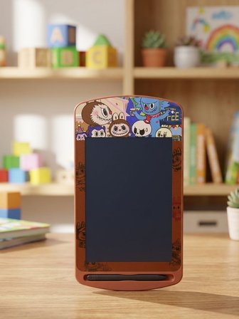 Mucit Home Labubu Detaylı Kalemli Çocuk Tablet-Karne Okul Hediyesi Yaz Sil Yazı Tahtası 