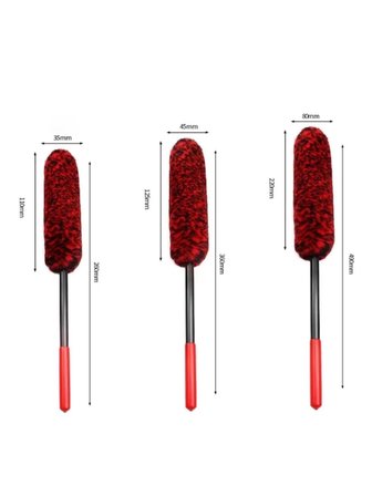 Mucit Home Egzoz Temizleme Fırçası 3lü Bükülebilen Peluş Detaylı Temizlik İçin Oto Jant