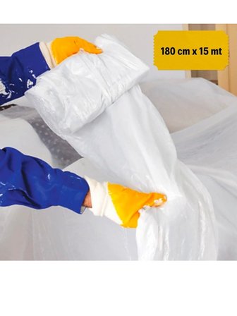 Mucit Home  Yapışkanlı Boya Badana Eşya Koruma Hışır Örtüsü 15 Mt x 180 Cm Boya Muşambası