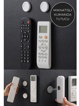 Mucit Home Mıknatıslı Kumanda Tutucu Klima Kumandası Eşya Tutucu 2 Lİ SET